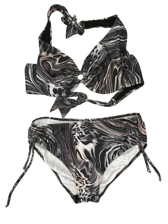 Set Bikini Animal Print Μαύρο
