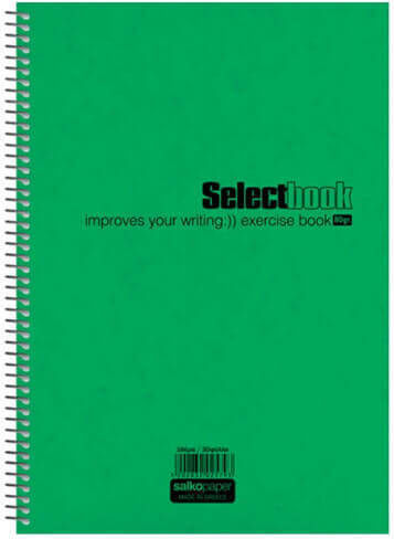 Salko Paper Spiral Notebook Ruled B5 90 Sheets 3 Subjects Select Book Green 1pcs