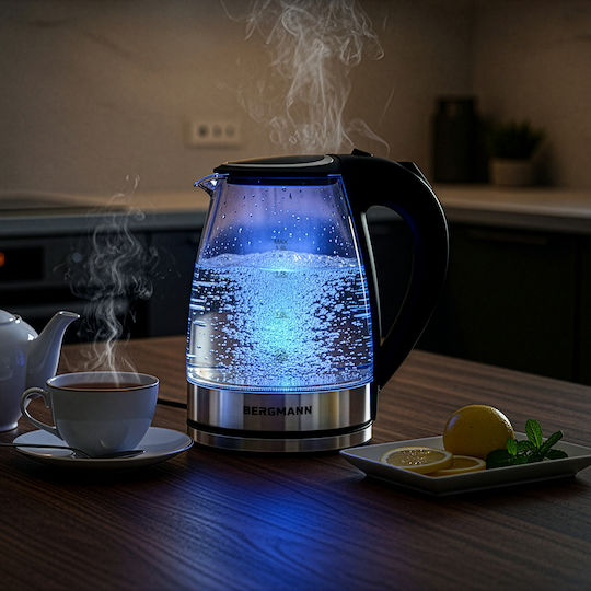 Bergmann Βραστήρας 1.8lt 2200W Μαύρος