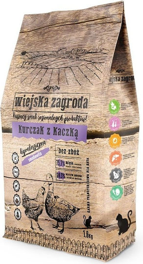 Wiejska Zagroda 10kg Trockenfutter ohne Getreide & Gluten für erwachsene Hunde mit Huhn und Ente
