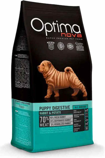 Optimanova & Potato 2kg Dry Dog Food Grain-Free for Puppies with Rabbit and Potatoes
