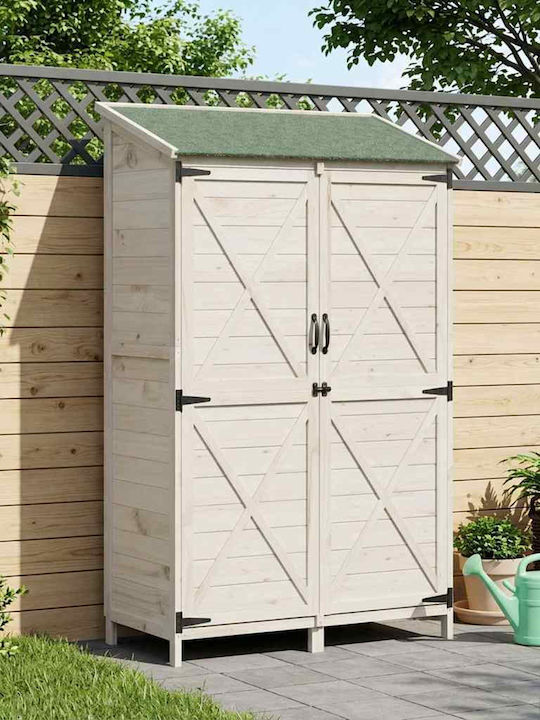 Wooden Garden Shed White M1.06xW0.56xH1.765m