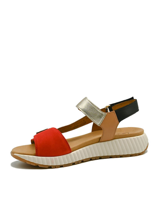 Leather Women's Anatomic Red Sandals