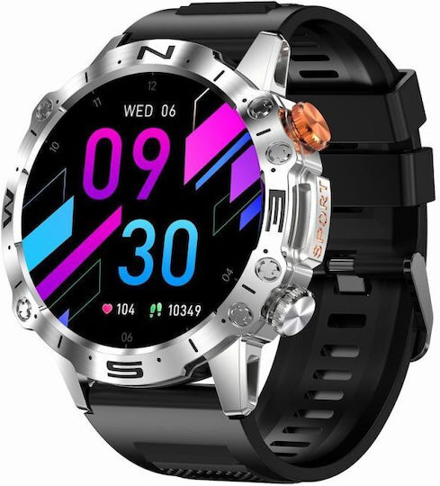 Gravity GT20-2 Smartwatch mit Herzfrequenzsensor (Schwarz)