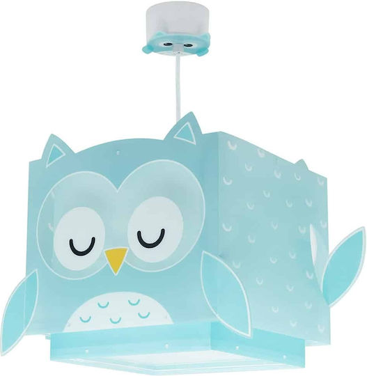 Ango Little Single-Light Kids Ceiling Light Hanging Made of Plastic 15W with E27 Base Turquoise 33x24cm