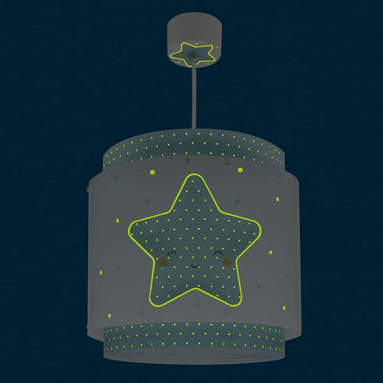 Ango Baby Dreams Single-Light Kids Ceiling Light Hanging Made of Plastic 15W with E27 Socket Blue 26x26cm
