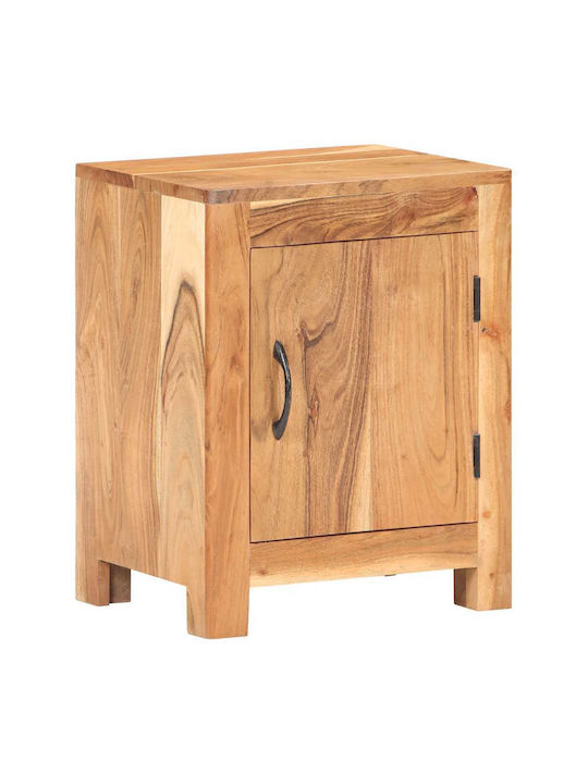 Κομοδίνο από Μασίφ Ξύλο Μπεζ 40x30x50cm