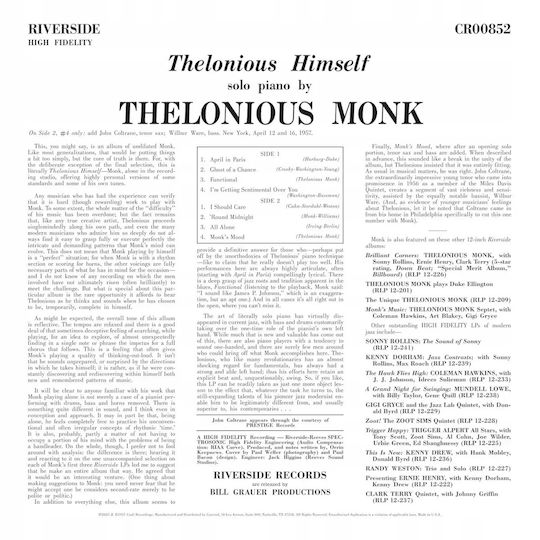 Thelonious Monk Thelonius Monk Lp Vinyl