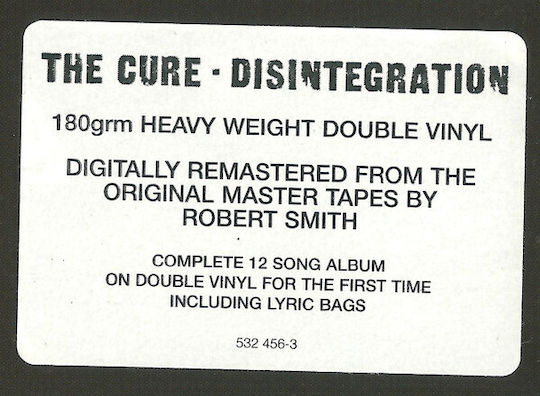 Cure Disintegration Vinyl