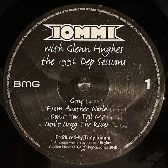 Iommi* Glenn Hughes 1996 Dep Sessions Vinyl
