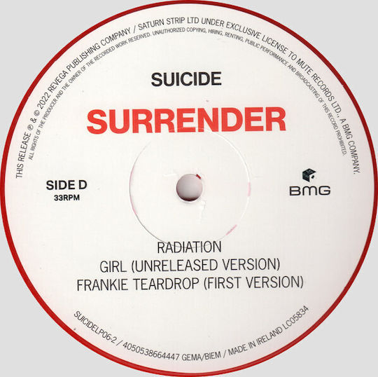 Suicide Surrender Vinyl