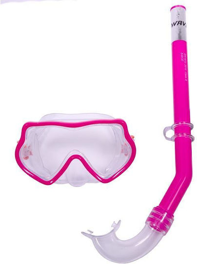 Wave Mască De Scufundare Cu Snorkel Pentru Copii Roz