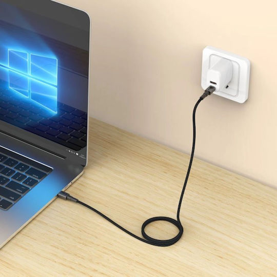 Tech-Protect Ultraboost Dna USB 2.0 Кабел USB-C Мъжки - USB-C 100W Захранване PD Сив 1м