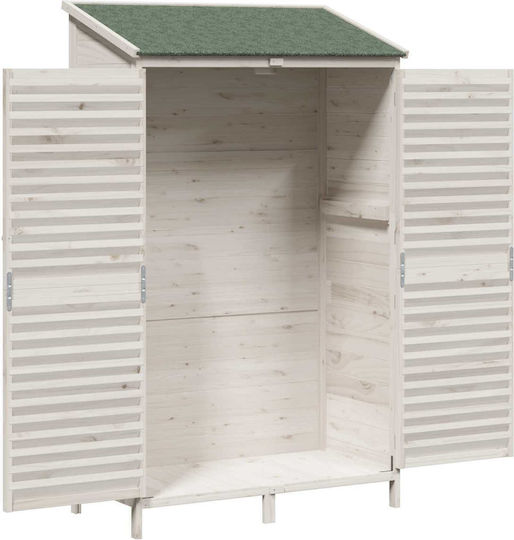 Wooden Garden Shed White M1.06xW0.56xH1.765m