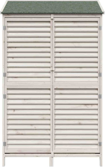 Wooden Garden Shed White M1.06xW0.56xH1.765m