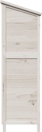 Wooden Garden Shed White M1.06xW0.56xH1.765m