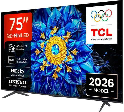 TCL Smart TV 75" 4K UHD QD-Mini LED P8L HDR (2026) 75P8L