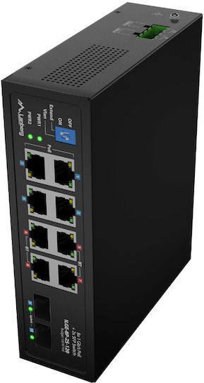 Lanberg ILGE-8P-2S-120 Unmanaged L2 PoE++ Switch with 8 Gigabit (1Gbps) Ethernet Ports and 2 SFP Ports