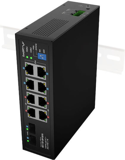 Lanberg ILGE-8P-2S-120 Unmanaged L2 PoE++ Switch with 8 Gigabit (1Gbps) Ethernet Ports and 2 SFP Ports