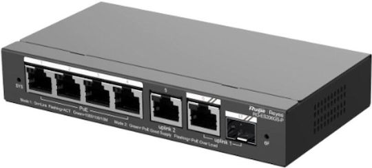 Ruijie RG-ES206GS-P Managed L2 PoE+ Switch με 6 Θύρες Gigabit (1Gbps) Ethernet