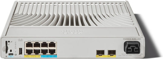 Cisco Catalyst 9000 Managed L2 / L3 PoE Switch με 8 Θύρες Gigabit (1Gbps) Ethernet και 2 SFP Θύρες