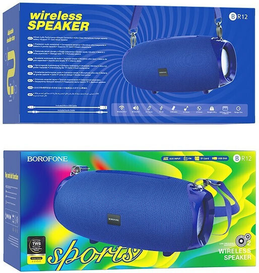 Borofone BR12 Amplio Ηχείο Bluetooth 10W με Ραδιόφωνο και Διάρκεια Μπαταρίας έως 2.5 ώρες Μπλε