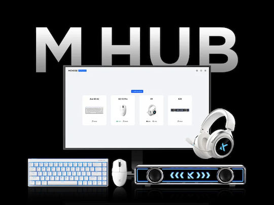 MCHOSE G3 V2 Ασύρματο Gaming Ποντίκι 12000 DPI Λευκό