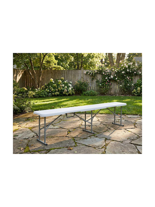Πλαστικό Σκαμπό Εξωτερικού Χώρου Hr Folding Plastic Bench 180*28*43cm