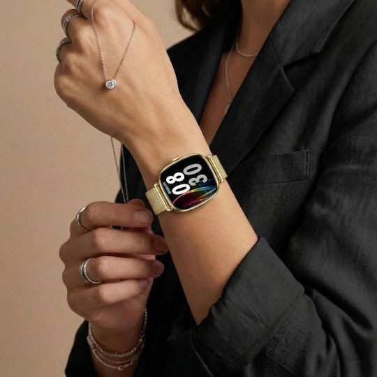 Gravity GT32-2 37mm Smartwatch με Παλμογράφο (Golden)