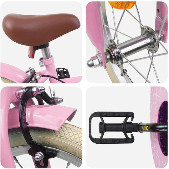 vidaXL 12" Παιδικό Ποδήλατo BMX Ροζ