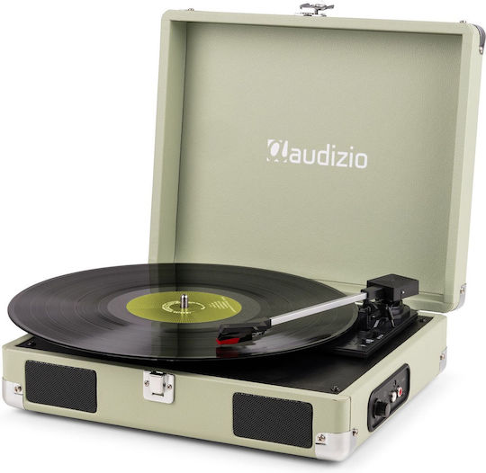Audizio RP111G 102.037 Βαλιτσάκι Πικάπ με Belt Drive, Προενίσχυση και Ενσωματωμένα Ηχεία Πράσινο / Λαδί