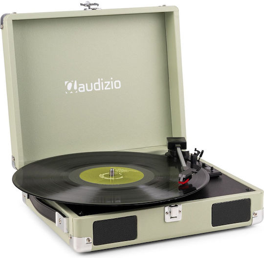 Audizio RP111G 102.037 Βαλιτσάκι Πικάπ με Belt Drive, Προενίσχυση και Ενσωματωμένα Ηχεία Πράσινο / Λαδί