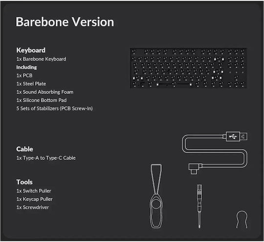 Keychron Keychron K8 Pro QMK/VIA Barebone Πληκτρολόγιου