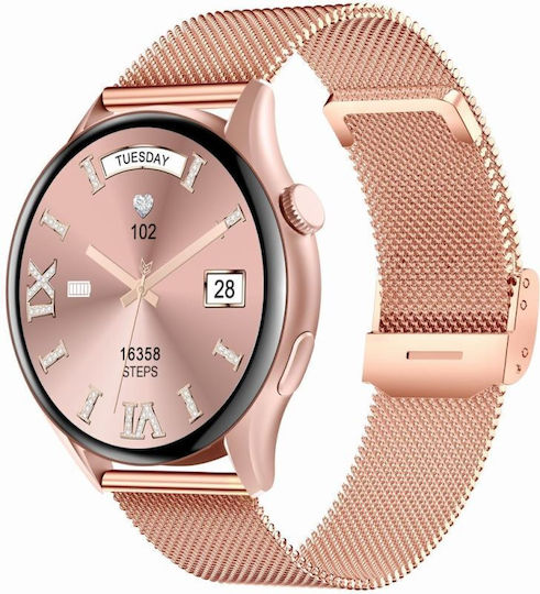 Gravity GT11-7 Smartwatch 45mm cu Pulsometru (Rose Gold)