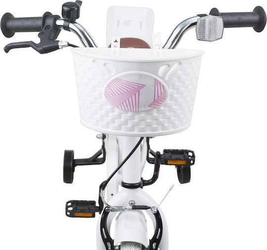vidaXL 14" Детско Колело BMX Бяло