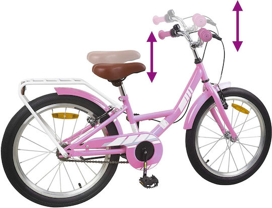 vidaXL 20" City Kids' Bicycle Pink