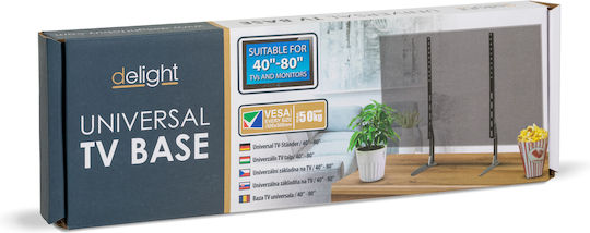 Suport Tv Universal Vesa 40-80 Inch Max 50kg Reglabil Bază Stabilă Metalică Neagră