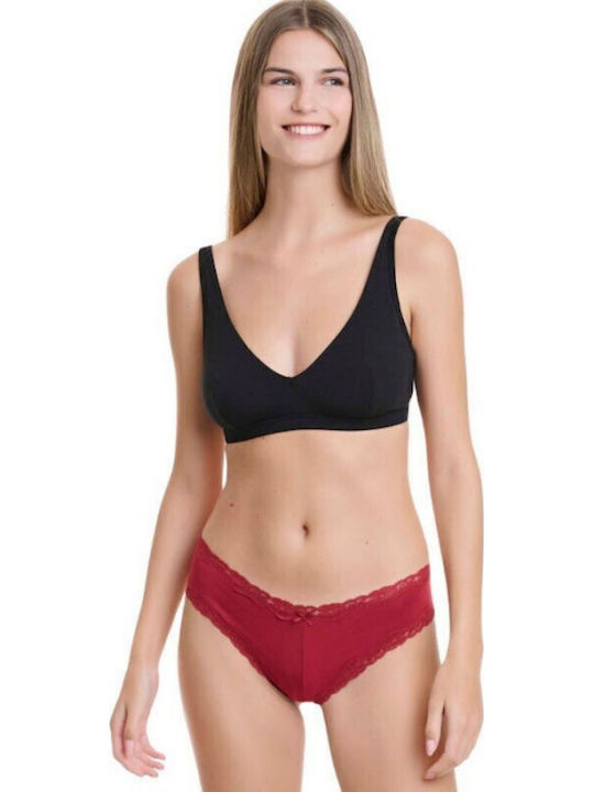 Γυναικεία Brazil 2Pack με Δαντέλα Πετρόλ