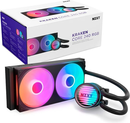 NZXT Kraken Core 240 RGB Охлаждане AIO CPU с 2 Вентилатора 120mm
