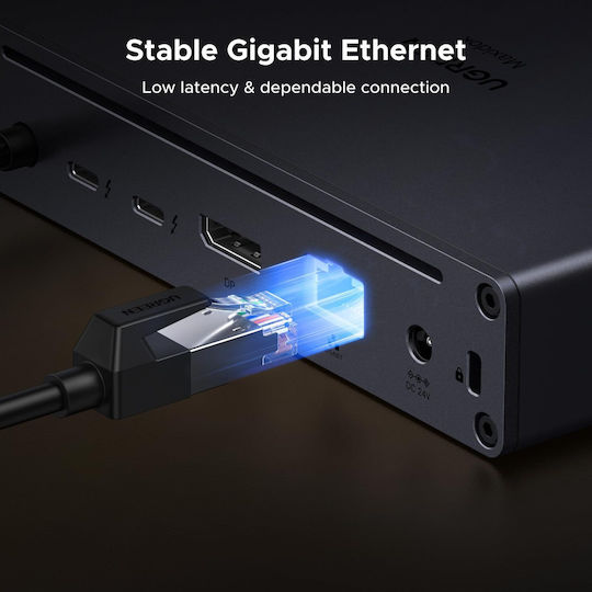 Ugreen U712 USB-C Dockingstation mit DisplayPort Ethernet Grau