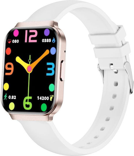 Gravity GT44-3 44mm Smartwatch mit Herzfrequenzsensoren (Rosa)