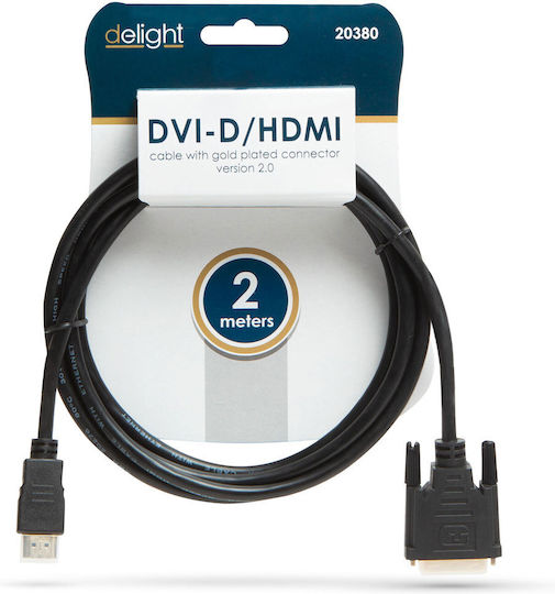 Cablu HDMI La DVI-D 2m 4K Conectori Placati Cu Aur Dual Link 24+1 Video HD