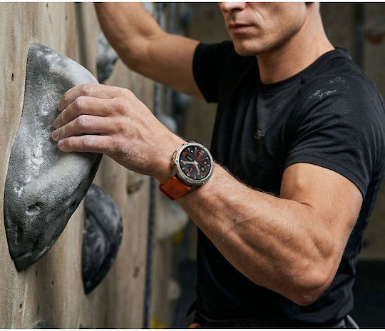 Gravity GT42-4 Stainless Steel 53mm Smartwatch με Παλμογράφο (Graphite)