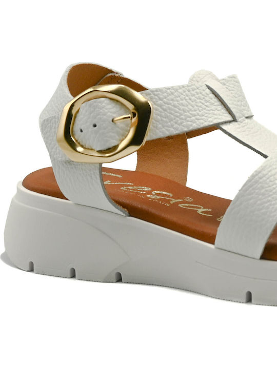 Leather Women's Anatomic White Sandals