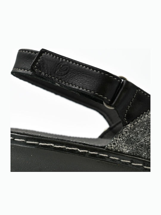 Leather Women's Anatomic Black Sandals