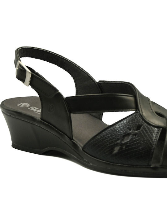 Leather Women's Anatomic Black Sandals
