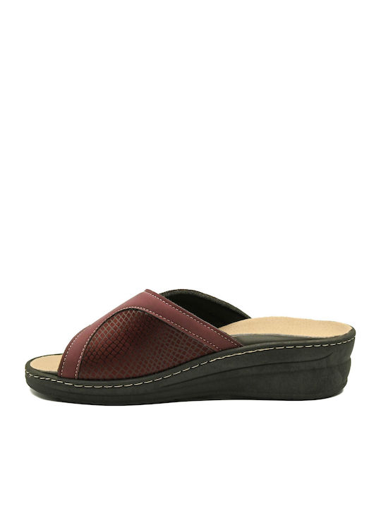 Leather Women's Anatomic Burgundy Sandals