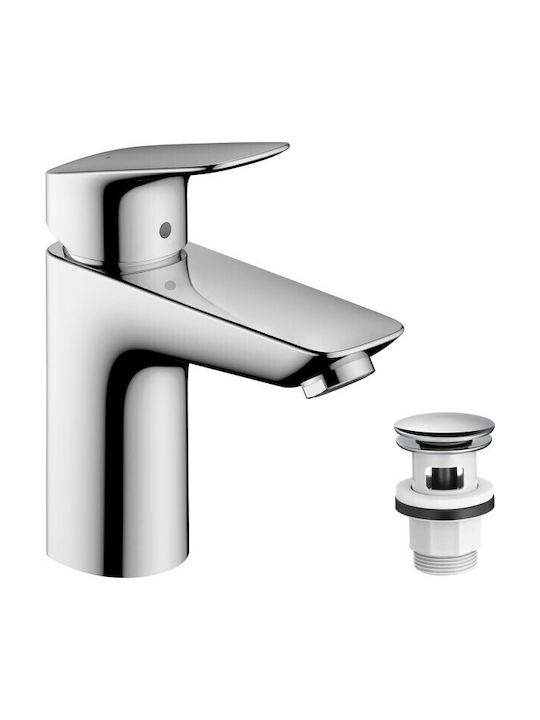 Hansgrohe Logis Αναμεικτική Μπαταρία Νιπτήρα Ασημί