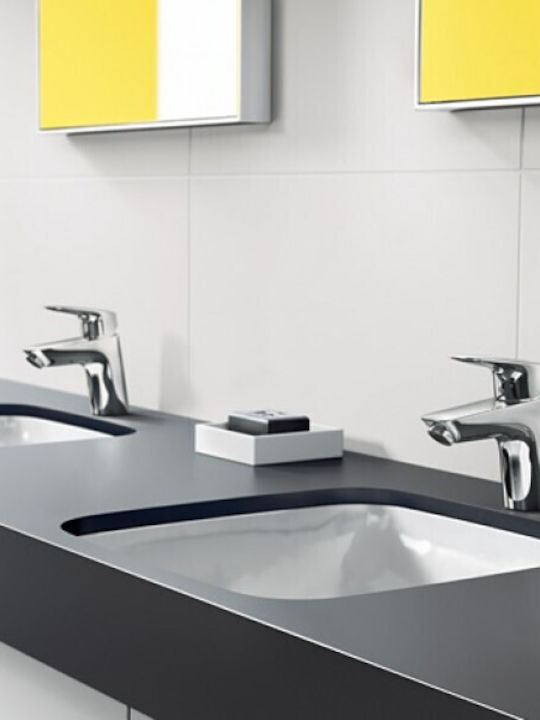 Hansgrohe Logis Αναμεικτική Μπαταρία Νιπτήρα Ασημί