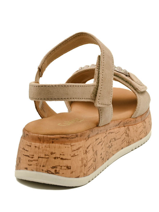 Ανατομικές Καλοκαιρινές Γυναικείες Πλατφόρμες Μπεζ